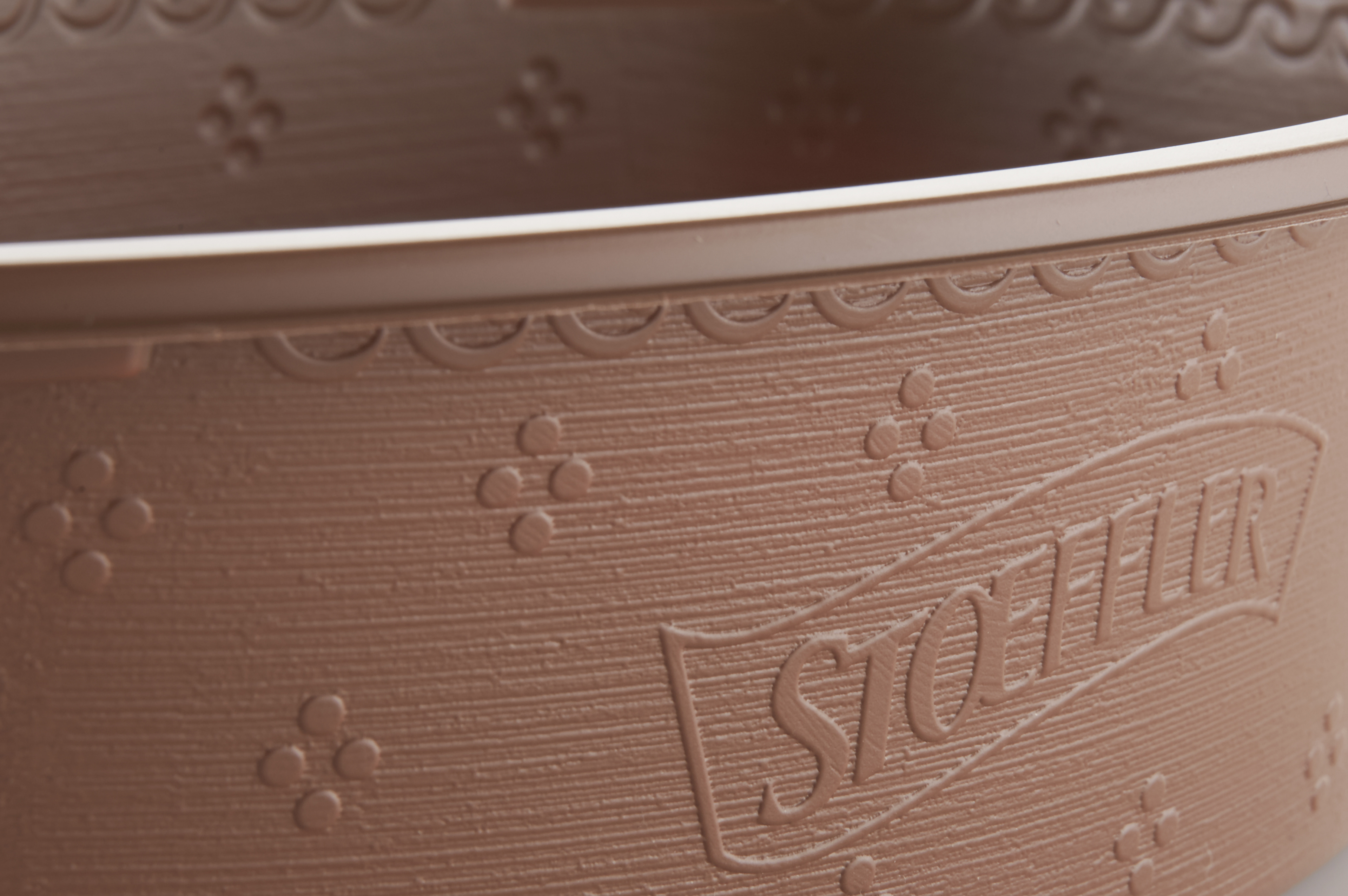 Brown CPET embossing and texture tray